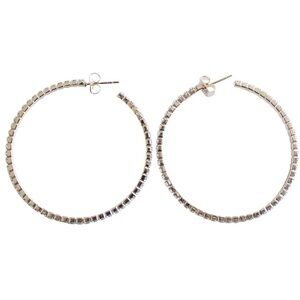 Serena Crystal Hoop Earrings Gold